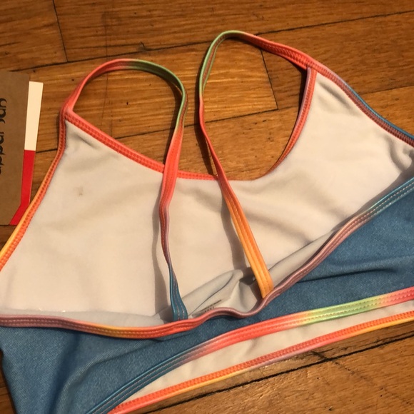 Appaman Stella Bikini Top in Digital Denim Blue, size 12 - Picture 10 of 12